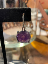 Load image into Gallery viewer, Bottega Veneta Purple Sterling Silver Earrings, Designer Stamp, Gently Worn
