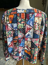 Load image into Gallery viewer, Alix of Bohemia multicolor Cotton Patchwork Tassel Tie Jacket, Size S
