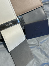 Load image into Gallery viewer, Prada white, beige, grey silver hardware rectangle crossbody Purse
