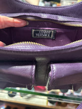 Load image into Gallery viewer, Gianni Versace Purple Leather double pocket Purse, AS IS-Inside
