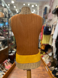 Pleats Please Issey Miyake Amber Pleats Trim Design Sleeveless Top, Size 3=L