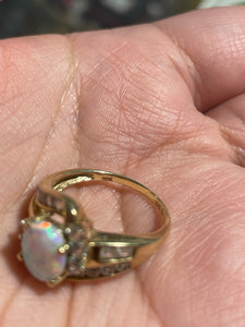 SAI Gold 10k Opal Ring, Size 7