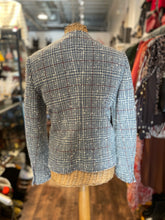 Load image into Gallery viewer, Isabel Etoile Marant Blue Wool Tweed raw hem button closure Jacket, Size 36
