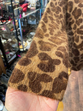 Load image into Gallery viewer, La Maille Sezane Brown Mohair Leopard Sweater
