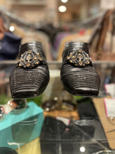 Load image into Gallery viewer, CHANEL Black Snakeskin Loafer Size 40 Shoe
