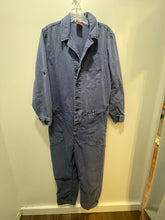 Load image into Gallery viewer, CLOSED Blue Cotton Straight Leg gently used - buttons Jumpsuit, Size M
