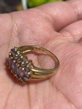 Load image into Gallery viewer, STS made in Thailand 14K gold w/Purple tanzanite ring, Size 7.5
