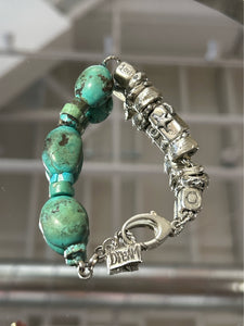 Jes Maharry Sterling silver & turquoise Beaded Bracelet