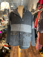 Load image into Gallery viewer, fwk engineered garments Grey Wool color split Hooded Coat, Size 3=L
