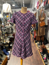 Load image into Gallery viewer, Kate Spade Purple Cotton Houndstooth shortsleeve Dress, Size 6
