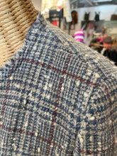 Load image into Gallery viewer, Isabel Etoile Marant Blue Wool Tweed raw hem button closure Jacket, Size 36
