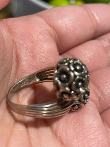 Stephen Dweck Sterling Silver Diamonds Ring, Size 6.5