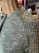 Load image into Gallery viewer, Rag &amp; Bone green &amp; white Cotton Blend Large buttons Coat
