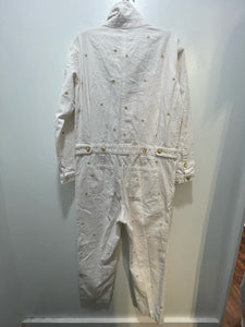 Driftwood White Cotton Button up NWT Jumpsuit, Size M