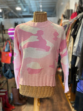 Load image into Gallery viewer, Brodie Pink Cashmere Camo Sweater, Size S
