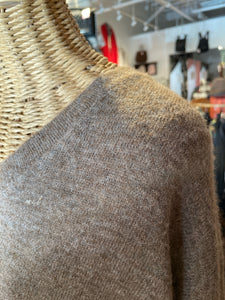 Erica Tanov Olive alpaca blend v neck Sweater, Size 1=S