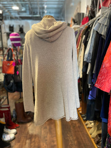 VINCE Beige Wool knit Hood Sweater, Size L