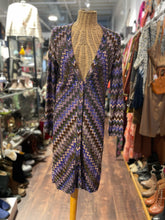 Load image into Gallery viewer, Missoni purple &amp; multi Cashmere Blend Chevron button layering top Top/Cardigan, Size S size missing
