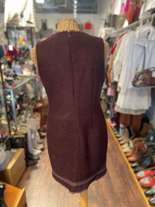 Prada Purple Wool? sleeveless Dress, Size 42