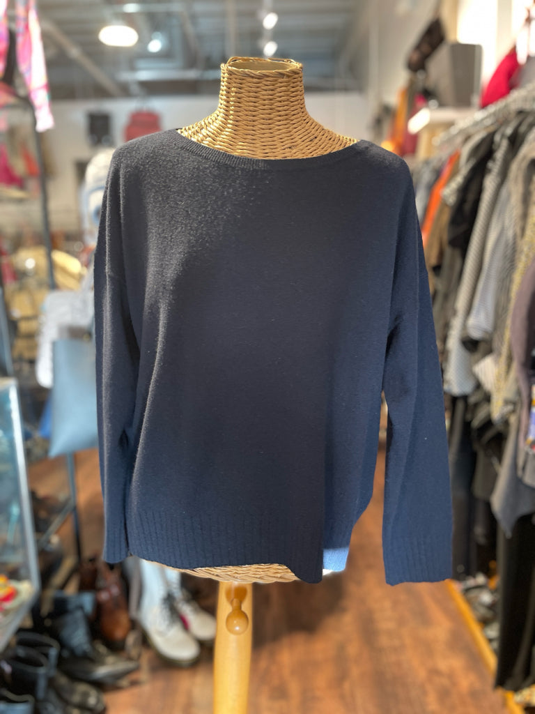 Nili Lotan Navy Cashmere Gently worn Sweater