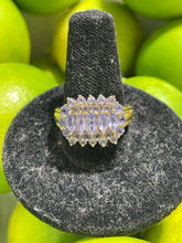 Load image into Gallery viewer, STS made in Thailand 14K gold w/Purple tanzanite ring, Size 7.5
