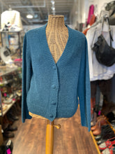 Load image into Gallery viewer, Nation LTD Blue Baby Alpaca knit button Cardigan, Size L
