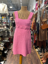 Load image into Gallery viewer, Patou Pink Cotton Tweed Sleeveless gold accents, Size 34 Dress
