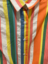 Load image into Gallery viewer, Eleanor Leftwich multi color Cotton Stripe Button up Top, Size S
