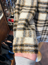 Load image into Gallery viewer, Isabel Marant Etoile Cream &amp; Brown Wool Blend Plaid Button up Coat, Size 36
