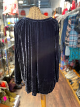 Load image into Gallery viewer, CP Shades Blue Rayon &amp; Silk velvet NWT! Top
