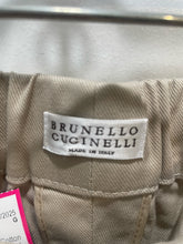 Load image into Gallery viewer, Brunello Cuccinelli Taupe Cotton Blend trim design tapered Pant, Size 4
