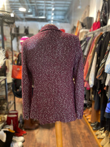 Rag & Bone Burgundy Tweed Blazer, Size 10