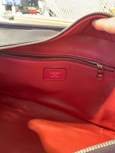 LOEWE Purple & Red Leather Colorblock Handbag