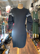 Load image into Gallery viewer, phillip lim Black Poly Blend scrunched sleeves sweater dress Dress, Size L
