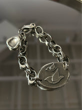 Load image into Gallery viewer, Jes Maharry Sterling Silver Chain Bracelet W/Bird Charm
