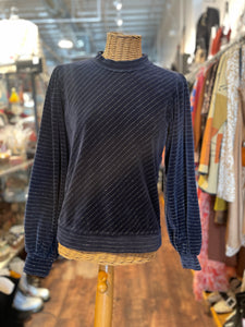 Ganni Blue glitter Longsleeve Sweater