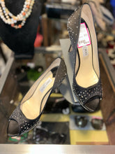 Load image into Gallery viewer, Jimmy Choo Black &amp; silver Bejeweled star detail Heels, Size 41
