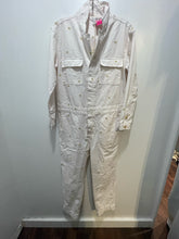 Load image into Gallery viewer, Driftwood White Cotton Button up NWT Jumpsuit, Size M
