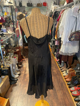 Load image into Gallery viewer, Erica Tanov Black Silk lace Maxi slip Dress, needs pressing, Size 4=XL
