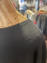 Load image into Gallery viewer, Nili Lotan Black Cashmere rib accent Gently worn Sweater
