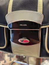 Load image into Gallery viewer, Prada Black &amp; Green Tessuto Shoulder Purse W/Pockets, Gently Worn
