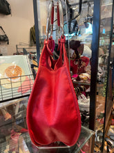 Load image into Gallery viewer, Christian Dior Red Leather W/Silver Hardware Hobo Purse
