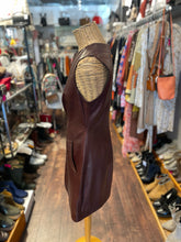 Load image into Gallery viewer, Diane Von Furstenberg Brown leather &amp; poly blend Sleeveless Dress
