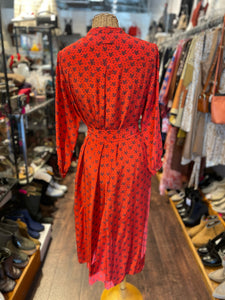 No.6 Red Silk Floral Dress