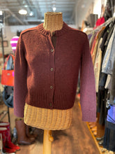 Load image into Gallery viewer, SOEUR Maroon Wool Blend Button Up Sweater, Size 36
