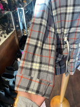 Load image into Gallery viewer, RUTI Grey and orange Cotton Plaid Hooded Zipper Jacket
