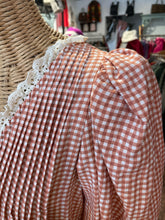 Load image into Gallery viewer, Hunter Bell Orange &amp; White Viscose Gingham Top, Size XS
