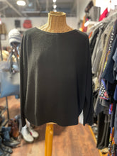 Load image into Gallery viewer, Nili Lotan Black Cashmere rib accent Gently worn Sweater
