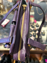 Load image into Gallery viewer, Gianni Versace Purple Leather double pocket Purse, AS IS-Inside
