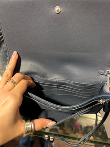 Coach Blue Denim Studded Crossbody/AdjustablePurse, ASIS-faint spot